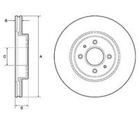 PAIR OF GENUINE DELPHI OEM SPEC BRAKE DISCS BG4743C