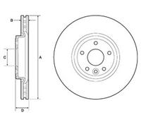 PAIR OF GENUINE DELPHI OEM SPEC BRAKE DISCS BG4765C