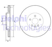 PAIR OF GENUINE DELPHI OEM SPEC BRAKE DISCS BG4786C