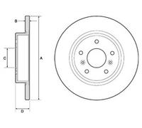 PAIR OF GENUINE DELPHI OEM SPEC BRAKE DISCS BG4807C