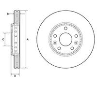 PAIR OF GENUINE DELPHI OEM SPEC BRAKE DISCS BG4815C