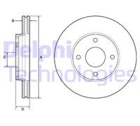 PAIR OF GENUINE DELPHI OEM SPEC BRAKE DISCS BG4953C