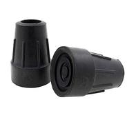 Pair of Genuine Ossenberg 20mm Heavy Duty Black Crutch or Walking Stick Tips Ferrules