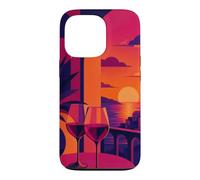 Pair Of Glasses On A Balcony At Sunset Case for iPhone 13 Pro