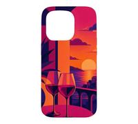 Pair Of Glasses On A Balcony At Sunset Case for iPhone 15 Pro