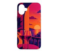 Pair Of Glasses On A Balcony At Sunset Case for iPhone 16 Plus