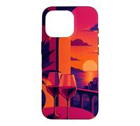 Pair Of Glasses On A Balcony At Sunset Case for iPhone 16 Pro