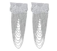 Pair of Glittering Sequins and Beads Fringe Trim for Shoulder Embellishment Comfortable Wear in Event Craft Decoration Sequins Fringe