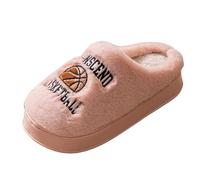 Pair of Halloween Cotton Slippers Women's Shoes Spring Winter Soft Slippers Plush Slippers Warm Indoor Slippers Plush Funny Print Winter Shoes House Slippers, red, 4 UK