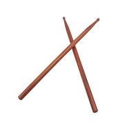 Pair of Hardwood Drumsticks Brown Oval Tip Drum Sticks | No Paint Finish, Environmental Build, Strong Gravity Balance, Comfortable Feel for Drummer and Youth Bands Random Color