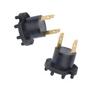 Pair of Headlight Socket Bulb Holder High Quality Plastic Durable Fitment for MAZDA 3 5 Black 2pcs