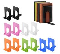 Pair Of Heavy Duty Metal Bookend Anti Slip Book End Stand Support Office School