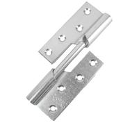 Pair of Heavy Duty Right Handed Rising Hinges 100mm/4 Thick Silver Zinc Plated Steel Lift Off Door Hinge