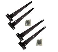 Pair of Heavy Duty Tee Hinge in Black 30cm (12") (2)