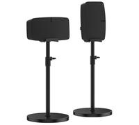 Pair of Height Adjustable Speaker Stand for Sonos Five & Play 5 Speaker Support Vertical & Horizontal - Heavy-Duty Floor Stand for Sonos Play 5 Gen 2 and Sonos Five with Cable Management, Black