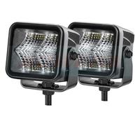 Pair of Hella Black Magic 2.7" LED Flood Lights Work Lamps Square Pods Cubes