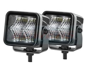 Pair of Hella Black Magic 2.7" LED Flood Lights Work Lamps Square Pods Cubes