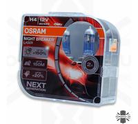 2x OSRAM H4 Night Breaker Laser (Next Generation) +150% Car Headlight Bulbs 472