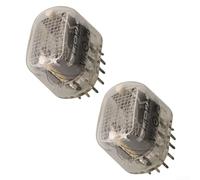 Pair of IN-12 Nixie Tubes Cold Cathode Glow Lamp for Custom Clock Build Steampunk Decor 18mm Digits