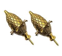 Pair of Large Heavy Brass Acorn finial clock cases decoration 83mm high clocks long case