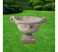 Pair of Large Oval Antique Garden Urns