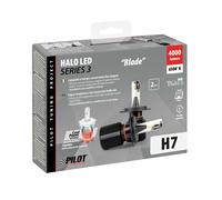 Pair Of LED Bulbs Halo LED H7 20W 6500K 2000 Lumen Car Motorcycle Truck