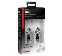 Pair Of LED Turn Signal Lights For Motorcycle Scooter White Lens Lamp