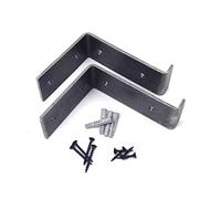 Pair of Lipped Scaffold Board Shelf Brackets Cast Iron (4" x 4")