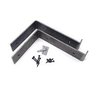 Pair of Lipped Scaffold Board Shelf Brackets Cast Iron (6" x 8")