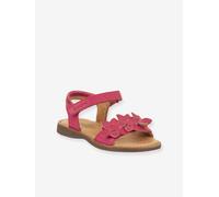 Pair of LORE FLOWERS Leather Sandals for Girls, FRODDO red