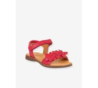 Pair of LORE FLOWERS Leather Sandals for Girls, FRODDO tomato red