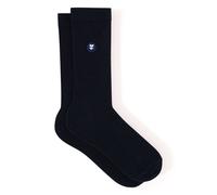 Pair of Lucas Crew Socks in Cotton Mix Navy Blue