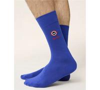 Pair of Lucas Plain Crew Socks blue