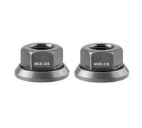 Pair of M10 3/8 Bike Hub Nuts Made of Lightweight 7075 Aluminum Alloy for Folding and Fixed Gear Bikes Wheel Hub Axle Use (Grey)