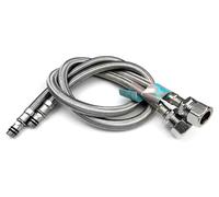 Pair of M10 x 15mm Compression Flexible Tap Connectors 500mm Length | Each Pack is a Pair | Ideal for Basin and Bath Mixer Taps | WRAS Approved Flexi Hoses for Bathroom Plumbing (5 Packs)