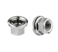 Pair of M910 Bike Track Wheel Nuts with Integrated Washer for Hub Axle Secure Locking on Bicycle Wheels Steel Construction for Front/Rear Hubs (3/8)