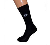 Pair of Masonic Design Compass and Square with G, Freemasons, Woven Cotton Socks Adult Size UK 6-12