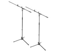 Pair of Microphone Stands With Extending 365-680mm Boom Arm