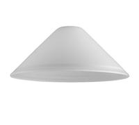 Pair of - Modern White Frosted Glass Tapered Ceiling Light Shades - Complete with 10w LED GLS Bulbs [3000K Warm White]