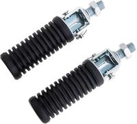 Pair Of Motorcycle Folding Pillion Footrests Foot Pegs Rear Foot Peg Pedal 10mm Thread Aluminum Left & Right