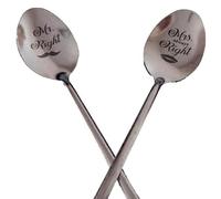 Pair of Mr and Mrs Always Right Stainless Steel Spoons, Great Gift for That Morning Cuppa.