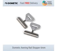 Kampa 6mm Awning Stopper - Twin Pack (Silver, Metal, Powder-Coated)