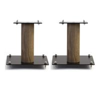 Pair Of Norstone Oak STYLUM S 28cm High Universal Steel Speaker Stands