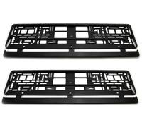 Pair Of Number Plate Holders For Cars - Registration License Number Plate Holder Frame, Caravan/Trailer/Car Registration Plate Holders - Black ABS Plastic, Set of 2