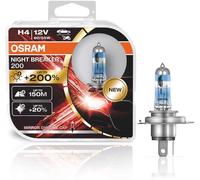 Osram Night Breaker H4 200 60/55W P43t Car Headlight Bulbs Twin Pack White