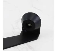 Pair of Overhead 90 Degree Door Stops with Rubber Cushioning, 304 Stainless Steel Top Mounted Limiters for Left and Right Opening Wooden or Security