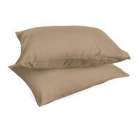 Pair of Plain 100% Cotton Percale 200 Thread Count 50 x 80 Cushion Cover with Flap, Set of 2