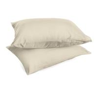 Pair of Plain 100% Cotton Percale 200 Thread Count 50 x 80 Cushion Cover with Flap, Set of 2