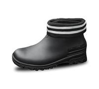 Pair of Rain Shoes for Outdoors, Over 100 Cotton Models, Water Shoes, Thick Bottom, Comfortable, Non-Slip Rubber Shoes for Kitchen, for Men and Women, Women's Shoes, Wedge Heel, black, 6 UK