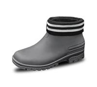 Pair of Rain Shoes for Outdoors, Over 100 Cotton Models, Water Shoes, Thick Bottom, Comfortable, Non-Slip Rubber Shoes for Kitchen, for Men and Women, Women's Shoes, Wedge Heel, gray, 6 UK